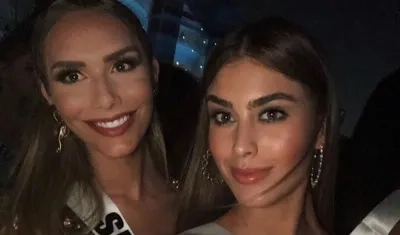 Miss España Ángela Ponce y Miss Colombia Valeria Morales.
