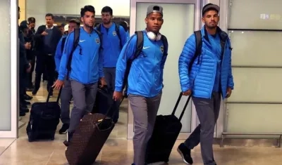 Los colombianos Wilmar Barrios y Edwin Cardona.