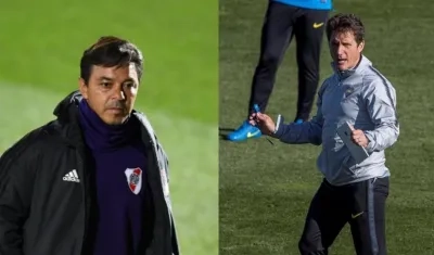 Marcelo Gallardo y Guillermo Barros Schelotto. 