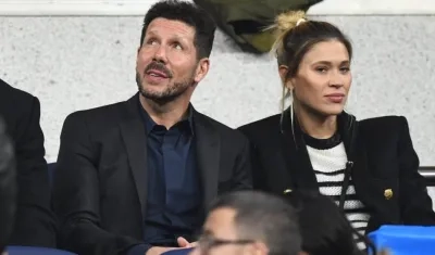 Diego Simeone en el estadio Santiago Bernabéu.