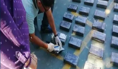 Droga decomisada por la Policía.