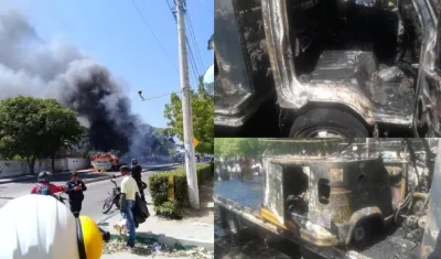 El hecho del incendio de la grúa ocurrió en la carrera 19 con calle 30. 