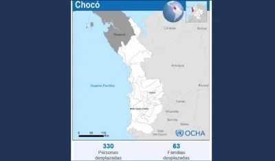 Mapa donde se observa el Bajo Baudó.