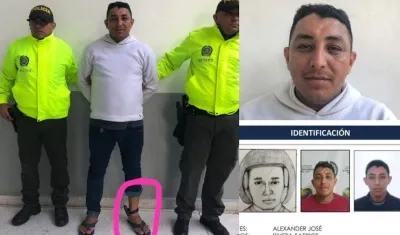 Alexánder José Rivera Barrios, alias Willy, capturado por la Policía.