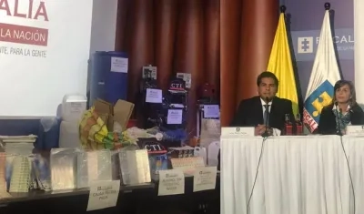 La Fiscalía dio detalles del operativo en una rueda de prensa.