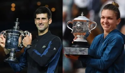 El serbio Novak Djokovic y la rumana Simona Halep, los mejores tenistas del 2018.