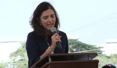 Ministra de Transporte, Ángela María Orozco.