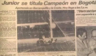 Página del Diario El Caribe, tras el título de Junior. 