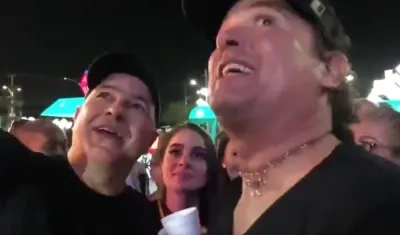 Christian Daes, COO de Tecnoglass y Carlos Vives.