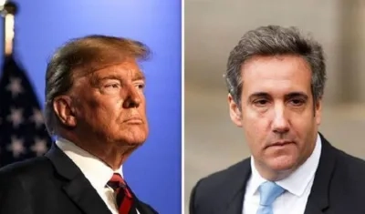 El presidente de EE.UU., Donald Trump, y su exabogado Michael Cohen.