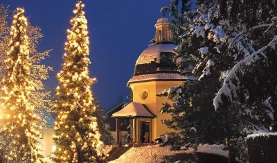Pequeña iglesia de la localidad de Oberndorf, cerca de Salzburgo.