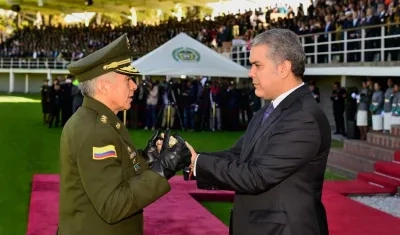  Mayor general Óscar Atehortúa, nuevo director nacional de la Policía.