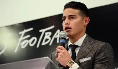 El centrocampista colombiano James Rodríguez