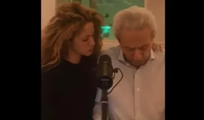Shakira junto a su padre William Mebarak.