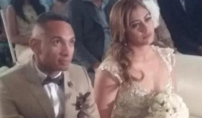 Los novios Jarlan Barrera y Ana María Hernández.