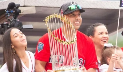 Alex Cora, mánager de los Medias Rojas de Boston. 