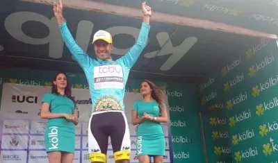 Jonathan Cañaveral, ganador de la etapa. 