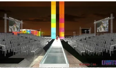 Diseño de la pasarela donde Silvia Tcherassi y Lina Cantillo lanzarán sus nuevas colecciones a cielo abierto.