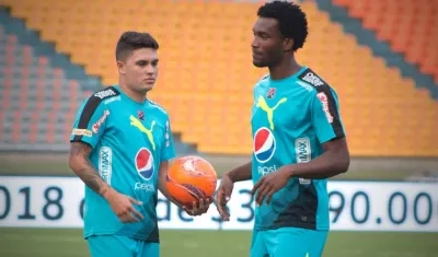 Juan Fernando Quintero y Didier Moreno, cuando jugaban en el DIM.