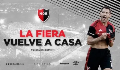 Maxi Rodríguez, jugador de NOB. 