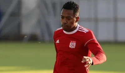 Robinho, jugador brasileño. 