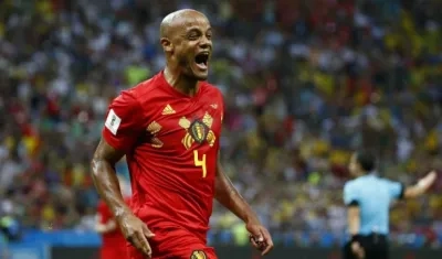 Vincent Kompany durante el partido ante Brasil.