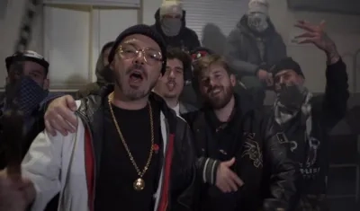 El grupo de rap suizo Chaostruppe.