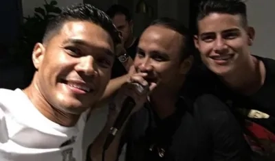 Teo Gutiérrez, Wilfran Castillo y James Rodríguez.