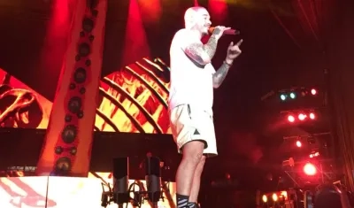 El cantante J Balvin en el Metroconcierto.
