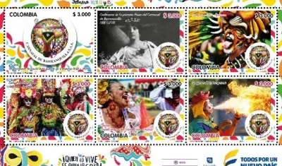 Estampillas del Carnaval de Barranquilla.