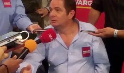 Germán Vargas Lleras, candidato presidencial, durante una rueda de prensa en Santa Marta.