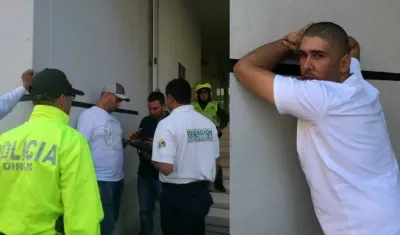 Momentos de la captura del extranjero en la ciudad de Medellín.