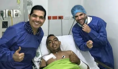 Visita de Peter Manjarrés y Juancho De la Espriella.