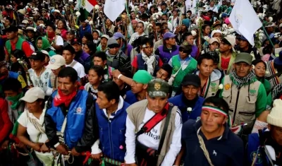 570 indígenas colombianos por el conflicto