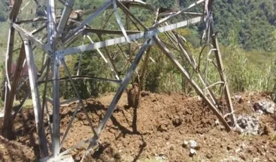 Torres de energía en Antioquia que estuvieron a punta de ser derribadas.