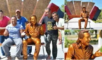 Así quedó la estatua 'Para Mi Fanaticada'.