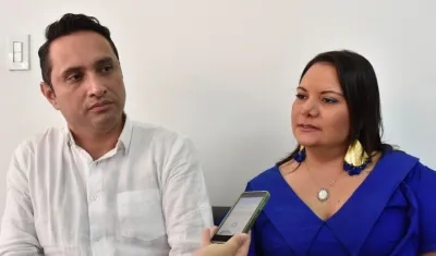 El director de Población Sana de Medimás, Eduardo Dueñas y la gerente de Atlántico, Martha Peñaranda.