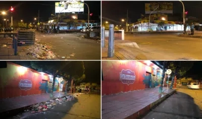Este es el antes de las calles llenas de basuras y el después de la limpieza por parte de la Triple A.