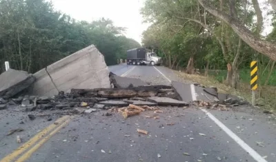 Daños causados por el atentado terrorista.