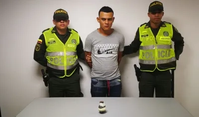 José Bernardo Herrera Puerta, capturado con granada.