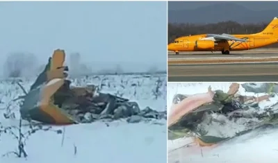 El avión se estrelló entre las localidades de Arguntsevo y Stepanovo, en la provincia de Moscú.