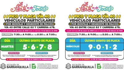 Ilustración del pico y placa de la Secretaría de Tránsito y Seguridad Vial.