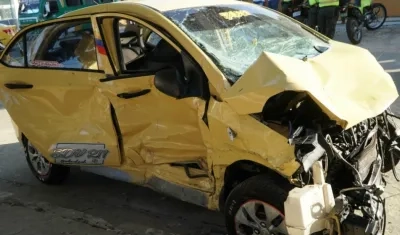 Foto del accidente fatal del sábado de Carnaval en el que murió una persona.