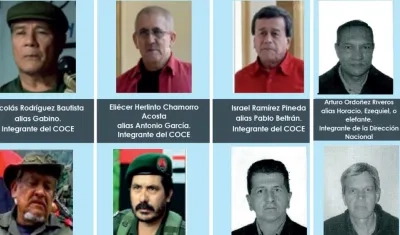 Ordenan nuevas capturas contra ocho integrantes del ELN