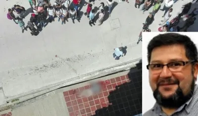 Lugar de los hechos -  profesor, identificado como Teófilo Ernesto Castro Triana