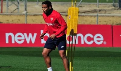 El colombiano Luis Muriel durante el entrenamiento.