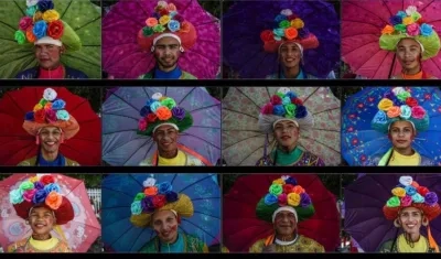 Imágenes de los integrantes de la Danza de Farotas.