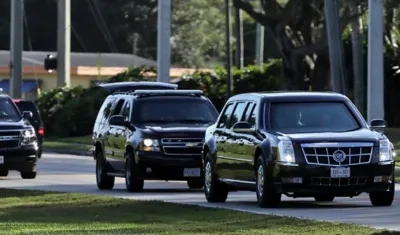 Caravana presidencial del presidente de EE.UU., Donald Trump