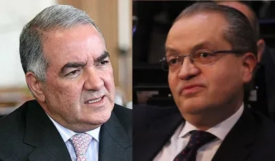 Contralor General Edgardo Maya Villazón y el Procurador General Fernando Carrillo Flórez