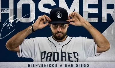 Eric Hosmer, pelotero de los Padres de San Diego. 